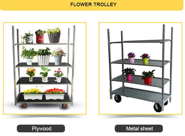 Bunga Dan Tanaman Dutch Flower Trolley Metal Pool Rack Untuk Rumah Kaca Cc Kontainer