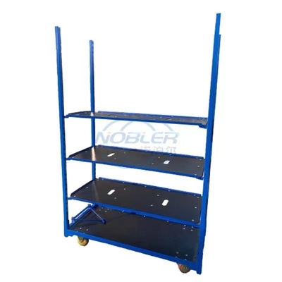 Hot Dip Galvanized Dutch Flower Trolley Seedling Cart Dengan 4 Rak
