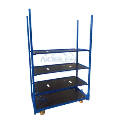 Hot Dip Galvanized Dutch Flower Trolley Seedling Cart Dengan 4 Rak