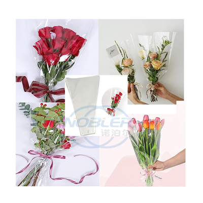 100 Pcs Flower Bouquet Sleeves Kantong Plastik Transparan Untuk Bunga