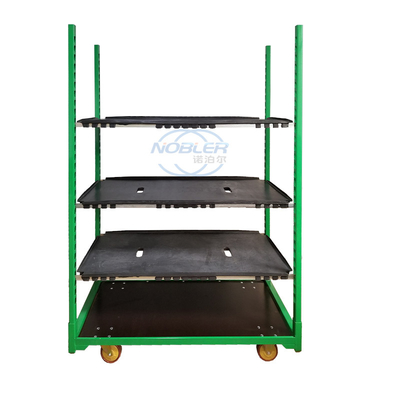 1350 * 562 * 1900mm standar kontainer bunga logistik turnover truk roda nilon bantalan kuat dingin galvanis instal