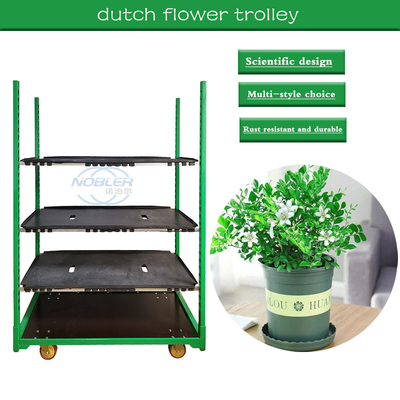 Danish Cart Standard Denmark Container Flower Trolley Perputaran Cepat