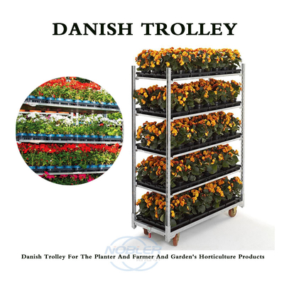 Dutch trolley pull net hot dip bahan galvanis pelat lubang standar troli bunga khusus