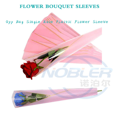 Aierflorist Tas Selongsong Bunga Plastik Transparan Kemasan Mawar Tunggal Untuk Bunga Potong