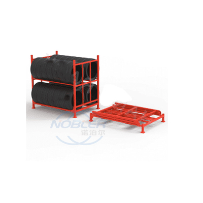 Heavy Duty Stacking Detachable Metal Tire Storage Rack System Untuk Forklift