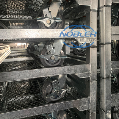 Transportasi Bahan Nyaman Trolley Denmark Indoor Dengan Diameter Roda 10cm