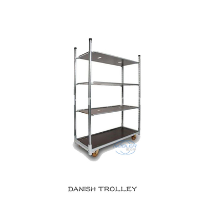 Kontainer standar kayu lapis flowers logistics flow trolley roda PP konvensional cold galvanized instalasi adalah nyaman
