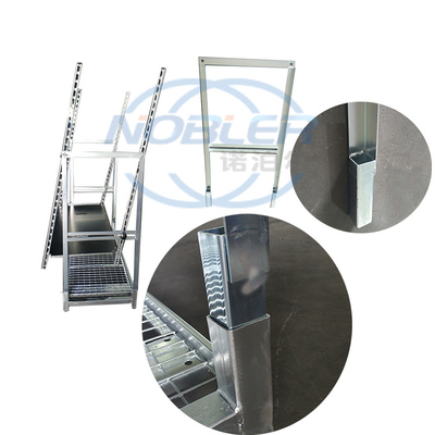 Danish Container 1350mm Trolley Bunga Standar Lipat Dan Dipasang Untuk Turnover Cepat