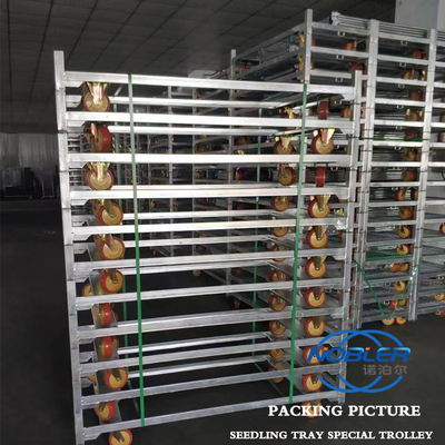 Hot Dip Galvanized trolley tanaman Denmark untuk logistik bunga modern