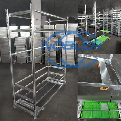 Hot Dip Galvanized trolley tanaman Denmark untuk logistik bunga modern