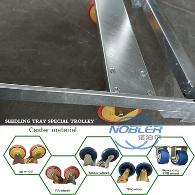 Hot Dip Galvanized trolley tanaman Denmark untuk logistik bunga modern