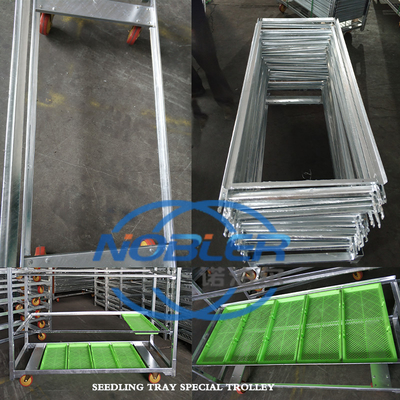 Hot Dip Galvanized trolley tanaman Denmark untuk logistik bunga modern