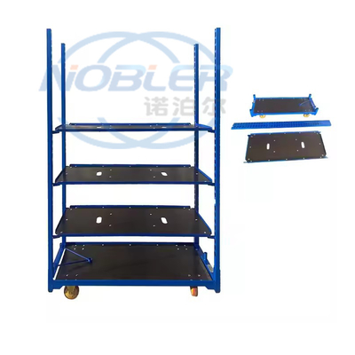 Bahan kayu lapis empat roda Rolling Denmark Trolley Rak