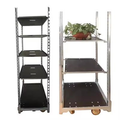 Bahan kayu lapis empat roda Rolling Denmark Trolley Rak
