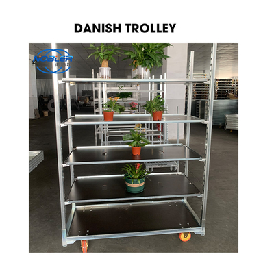Hot Dip Galvanizing Dutch Flower Trolley Mudah Mengumpulkan Untuk Bud Room