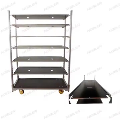 Pengangkutan bunga yang mulus dengan Trolley Bunga Metal Belanda dan Roda Pp 1350*565*1900cm