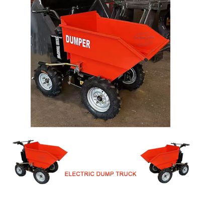 Truk mini dumper listrik 4 Kecepatan 48V 20ah Kapasitas Muatan 300 Kg