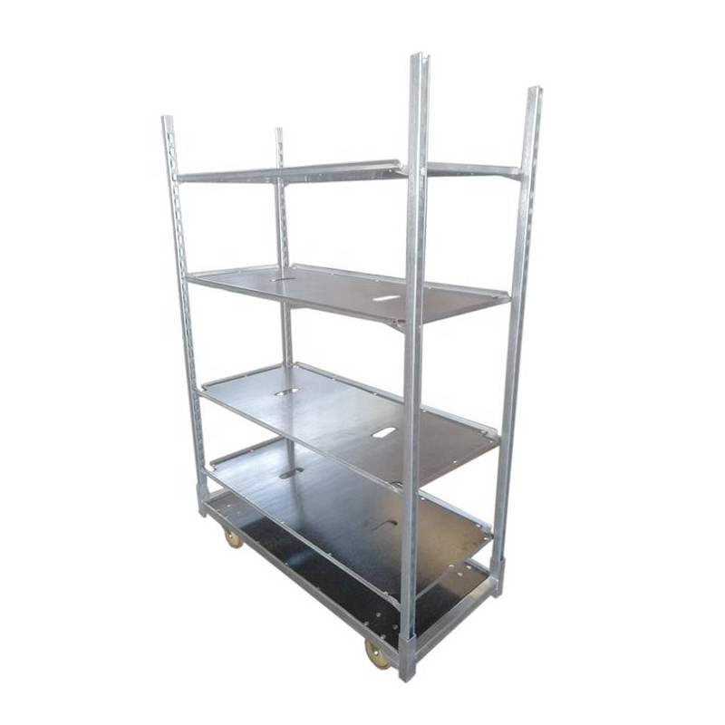 Lipat Danish Flower Trolley 2 Jenis Dorong Dan Tarik Roda Karet Arah
