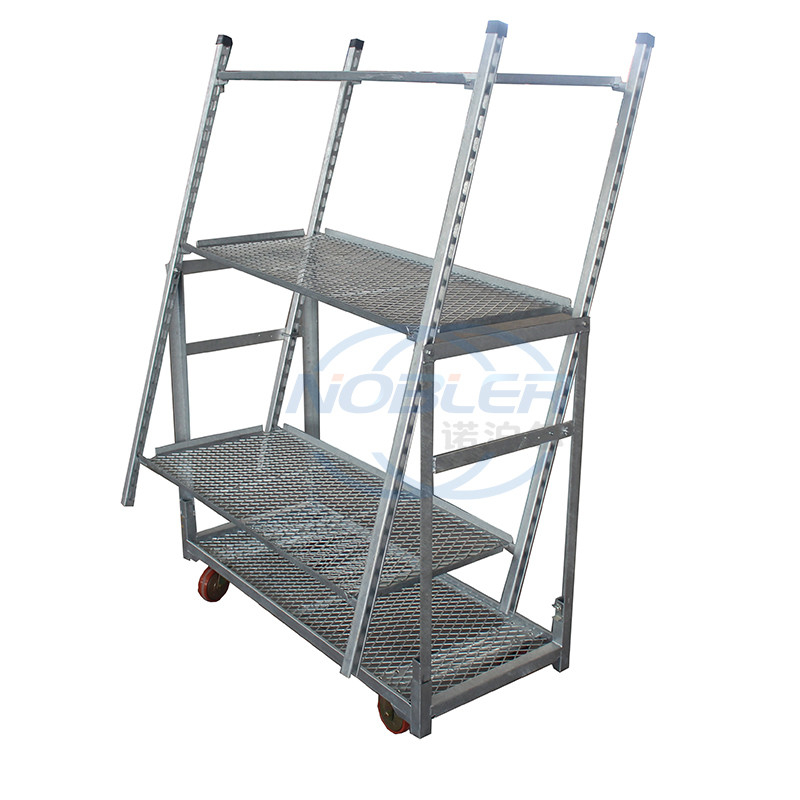 1350*565*1900mm Metal Mesh Type Dutch Flower Trolley tahan karat